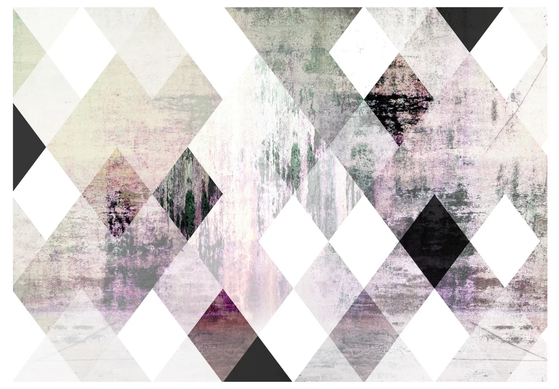 Selbstklebende Tapete 'Rhombic Chessboard (Pink)'