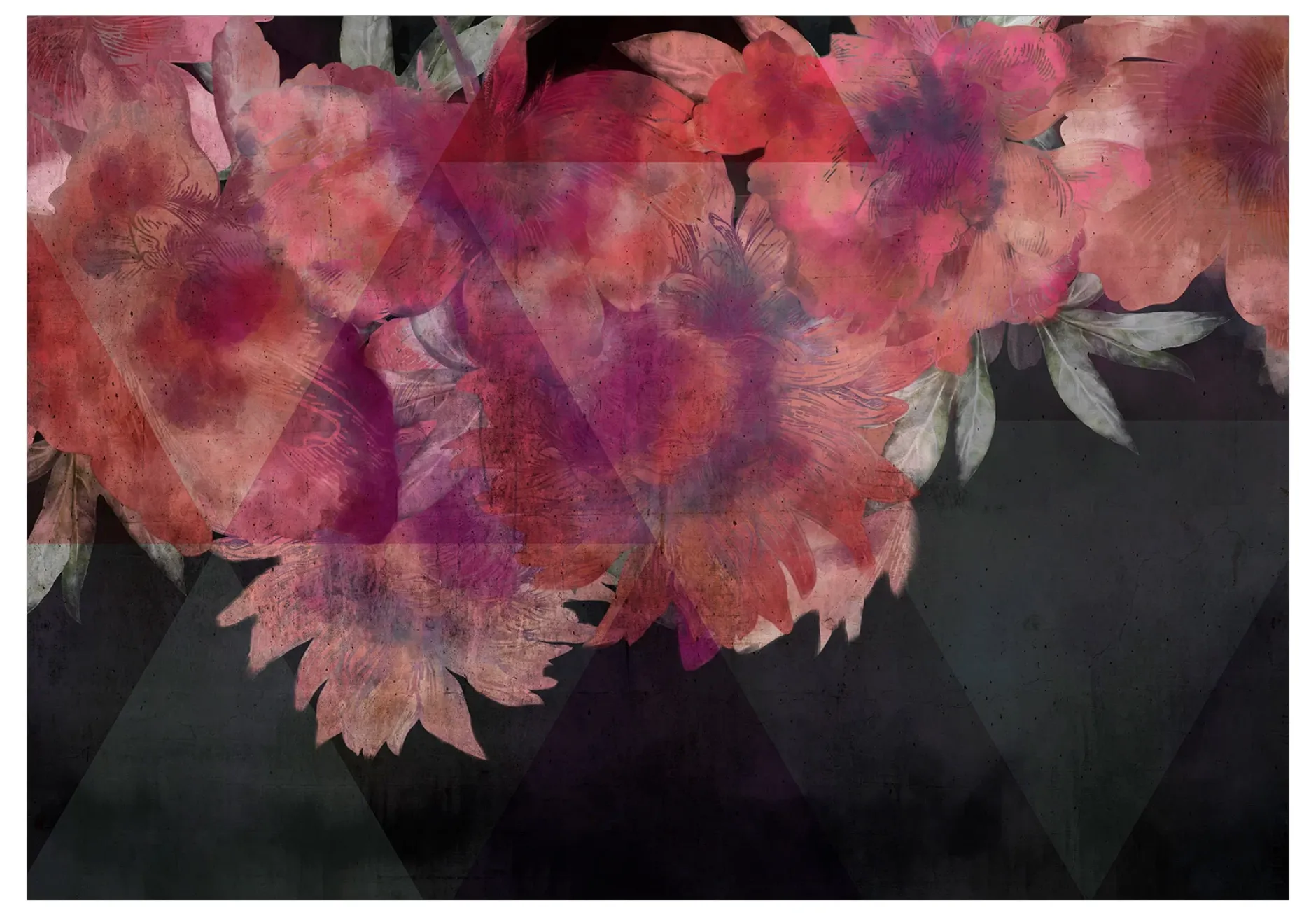 Selbstklebende Tapete 'Romantic Flowers'