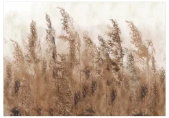 Selbstklebende Tapete 'Tall Grasses - Brown'