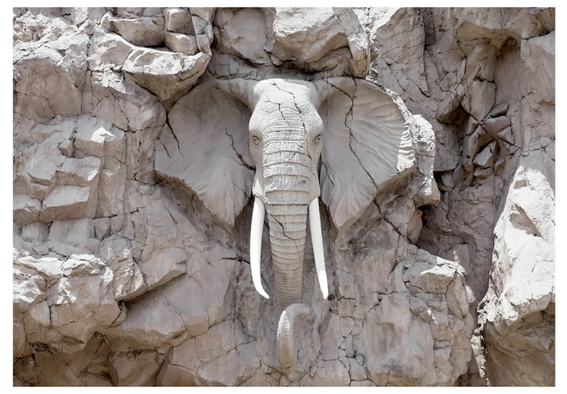 Selbstklebende Tapete 'The Elephant Wall'