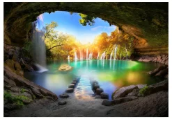 Selbstklebende Tapete 'Turquoise Lake'