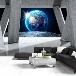 Selbstklebende Tapete 'View From the Moon'