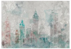 Selbstklebende Tapete 'Watercolour City'