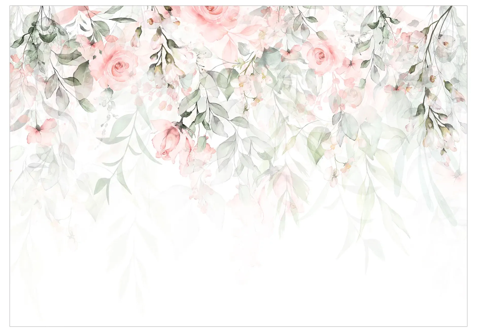 Selbstklebende Tapete 'Waterfall of Roses - First Variant'