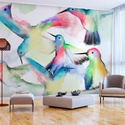 Selbstklebende Tapete 'Watercolor Birds'