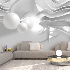 Selbstklebende Tapete 'White Corridors'