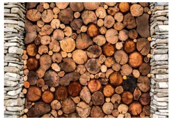 Selbstklebende Tapete 'Wooden Gate'