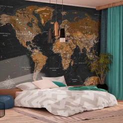Selbstklebende Tapete 'World: Stylish Map'