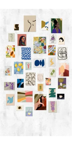 Tapete 'Artful Collage' 159x280cm