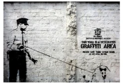 Tapete 'Banksy's Police Poodle'
