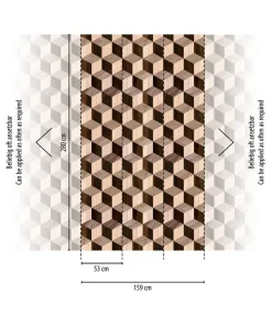 Tapete 'Barnwood Strips' 159x280cm