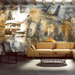 Tapete 'Berlin - Collage (orangene)'