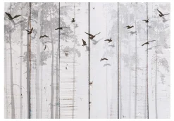 Tapete 'Birds on Boards'