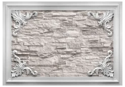 Tapete 'Brick in the Frame (Beige)'
