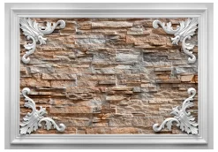 Tapete 'Brick in the Frame (Brown)'
