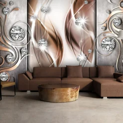 Tapete 'Brown and Diamonds'