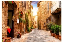 Tapete 'Colourful Street in Tuscany'