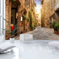 Tapete 'Colourful Street in Tuscany'