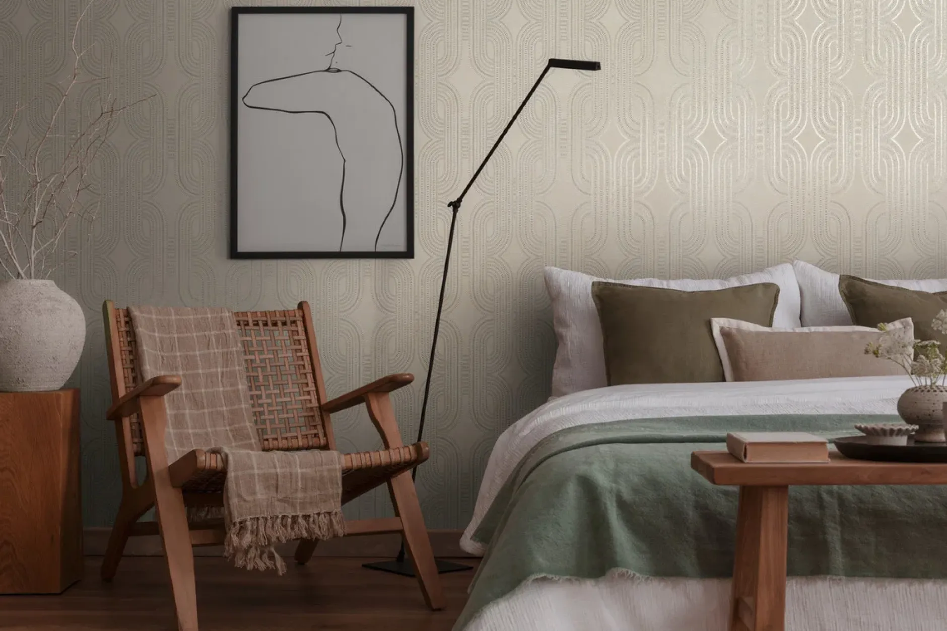 Tapete 'Curved Shapes' 53x1005cm