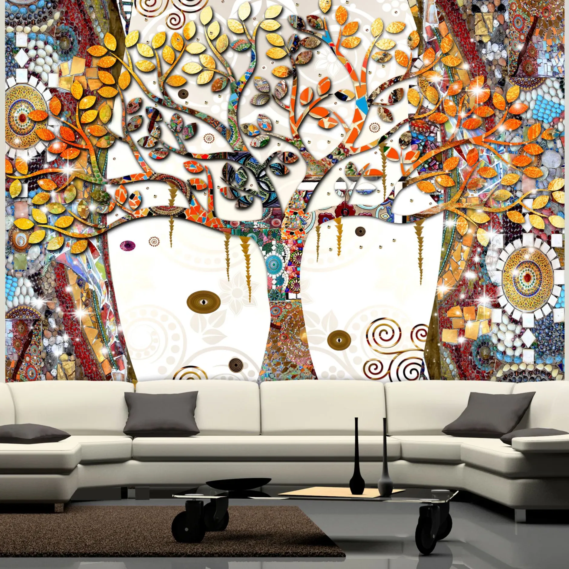 Tapete 'Decorated Tree'