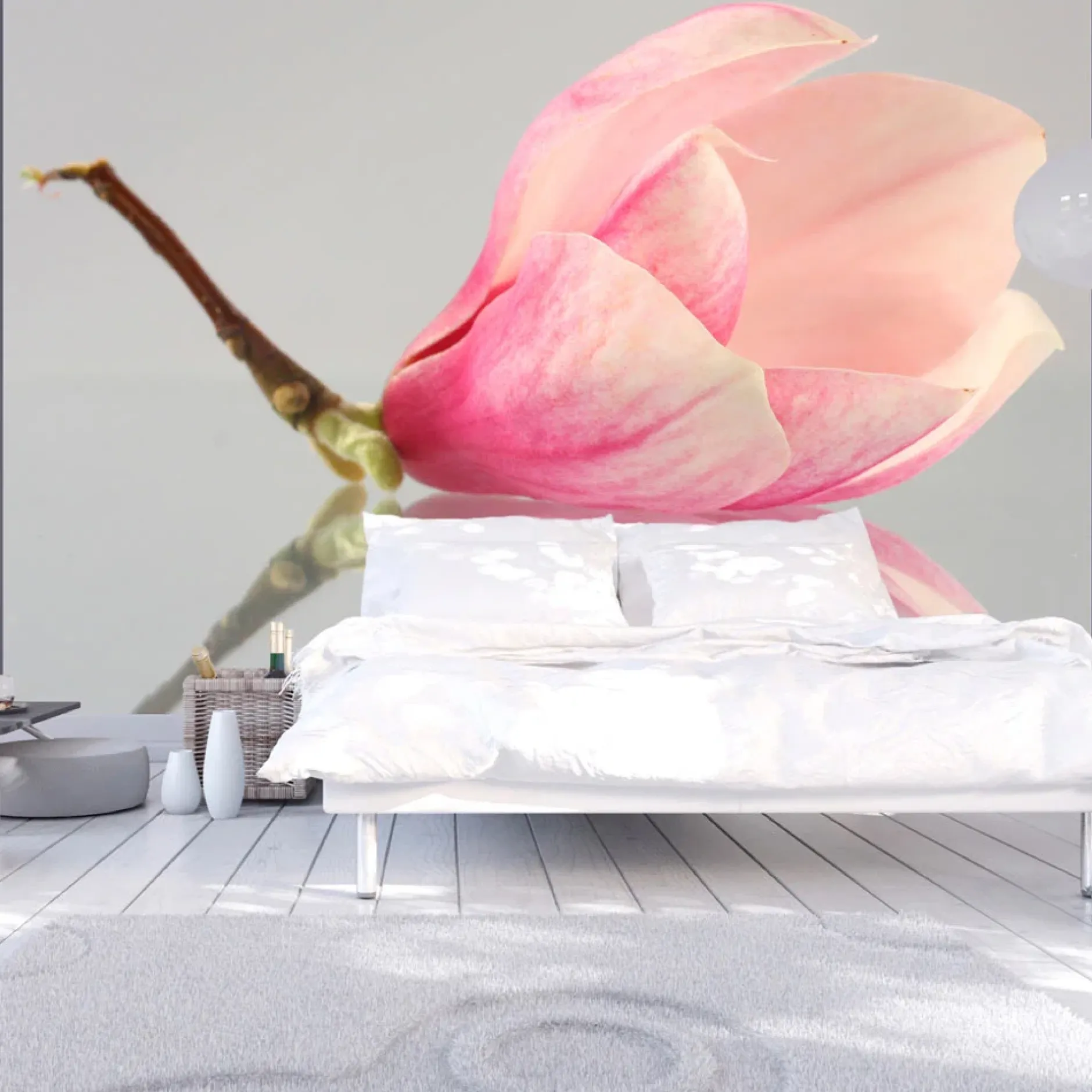 Tapete 'Einsame Magnolienblüte'