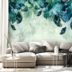 Tapete 'Emerald Feathers'