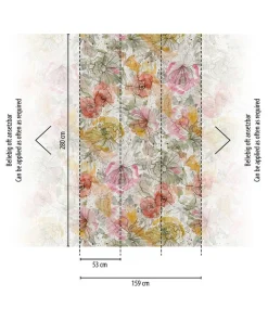 Tapete 'Floral Fusion' 159x280cm