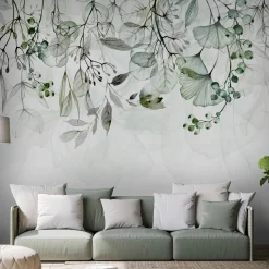 Tapete 'Foggy Nature - Green'