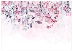 Tapete 'Foggy Nature - Pink'