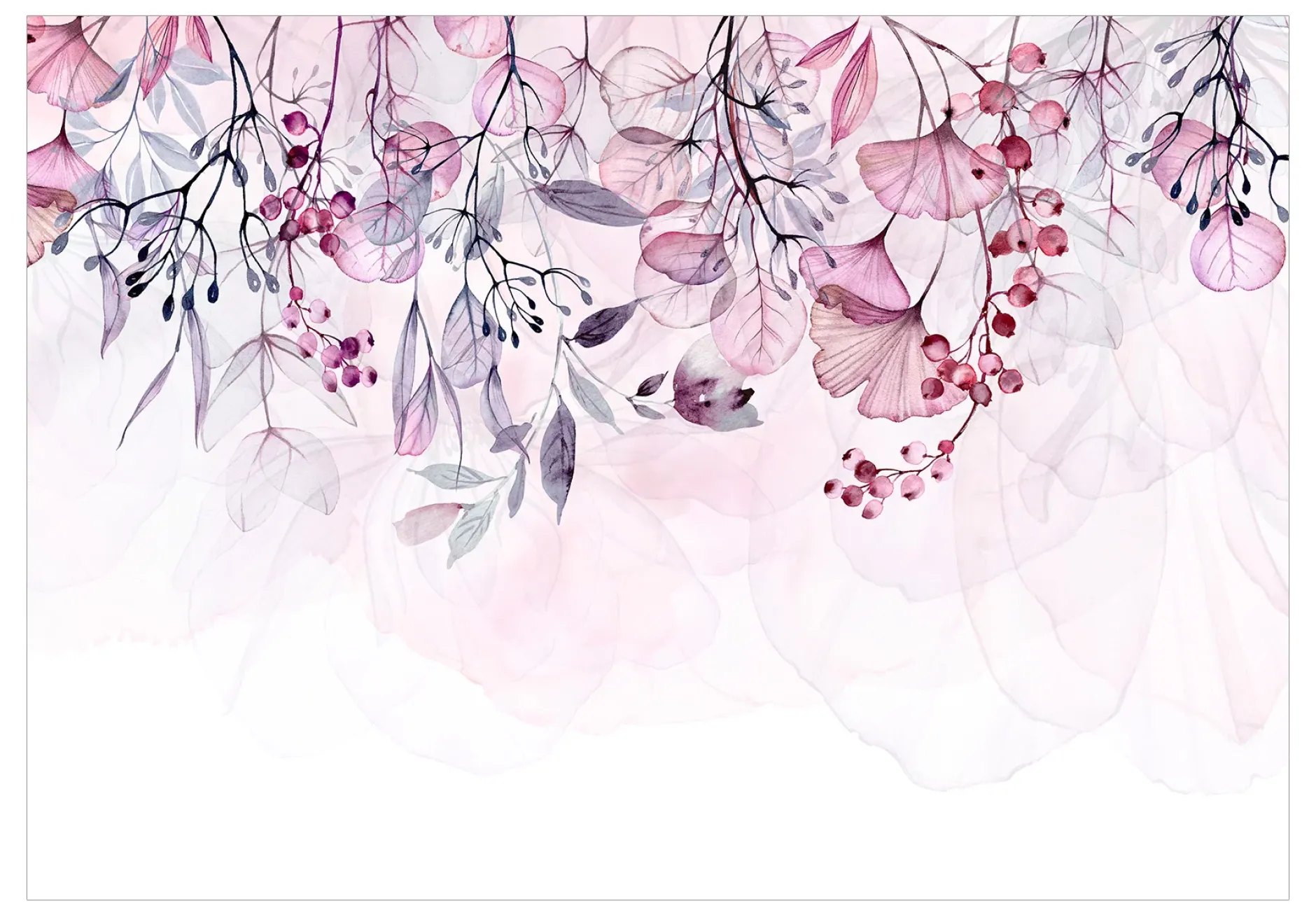 Tapete 'Foggy Nature - Pink'