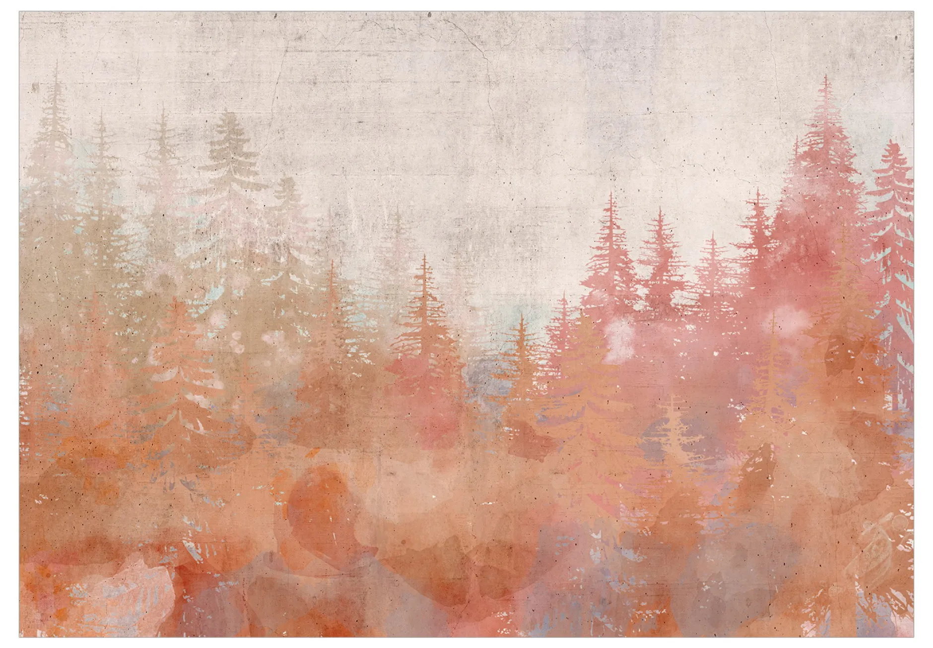 Tapete 'Forest at Sunset'