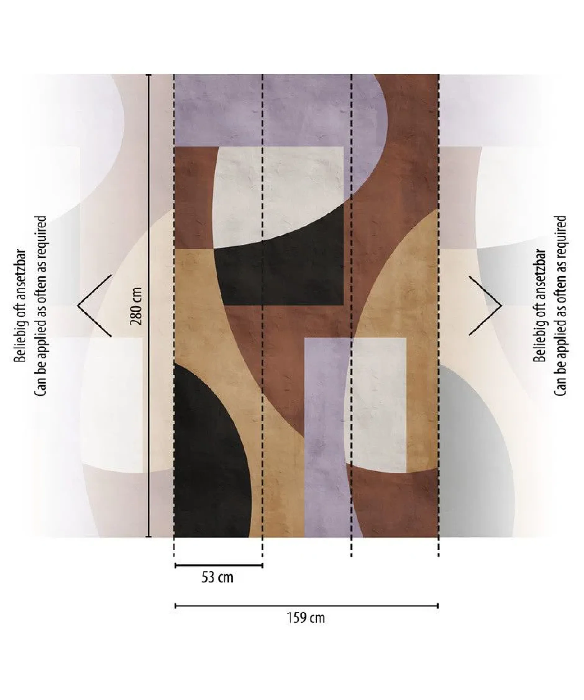 Tapete 'Gilded Patterns' 159x280cm