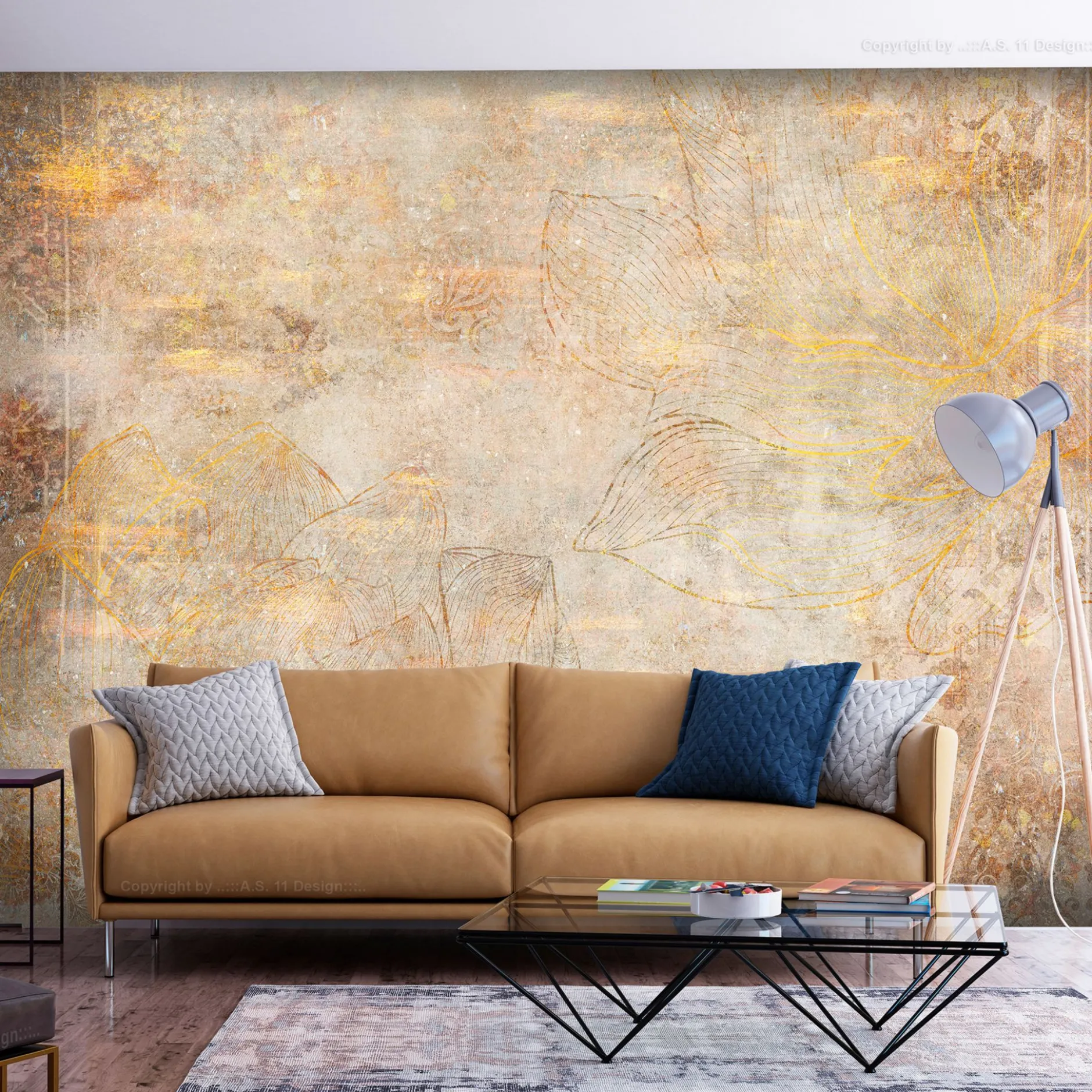 Tapete 'Golden Etude'
