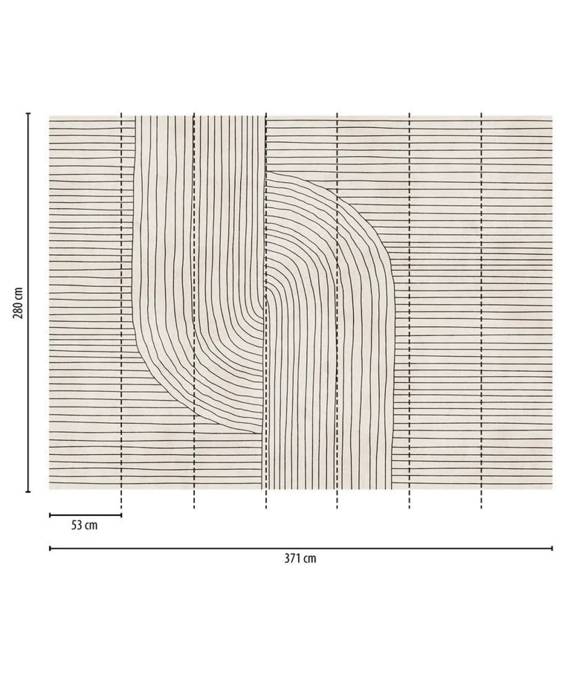 Tapete 'Groovy Lines' 371x280cm