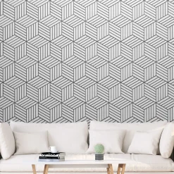 Tapete 'Hexagons in Detail'