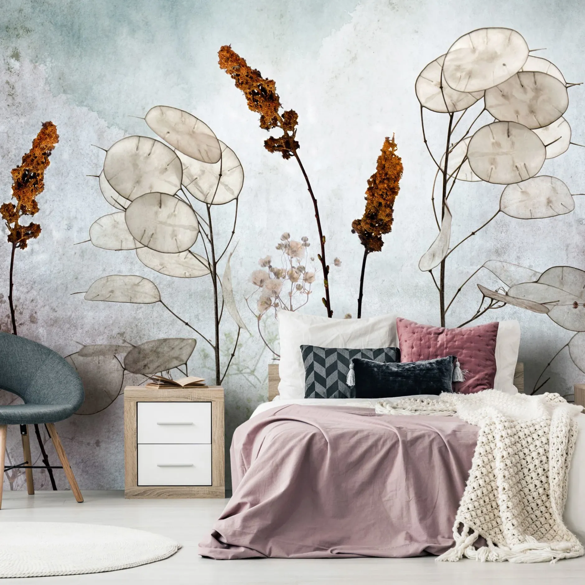 Tapete 'Lunaria in the Meadow'