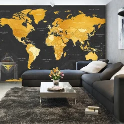 Tapete 'Map: Golden World'