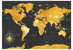 Tapete 'Map: Golden World'