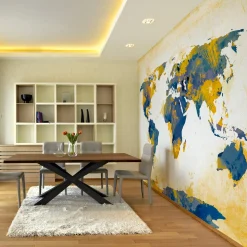 Tapete 'Map of the World - Sun and sky'