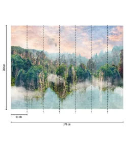 Tapete 'Misty Peaks' 371x280cm