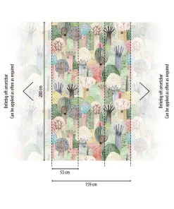 Tapete 'Modern Botanica' 159x280cm