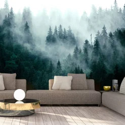 Tapete 'Mountain Forest (Dark Green)'