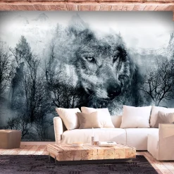 Tapete 'Mountain Predator (Black and White)'