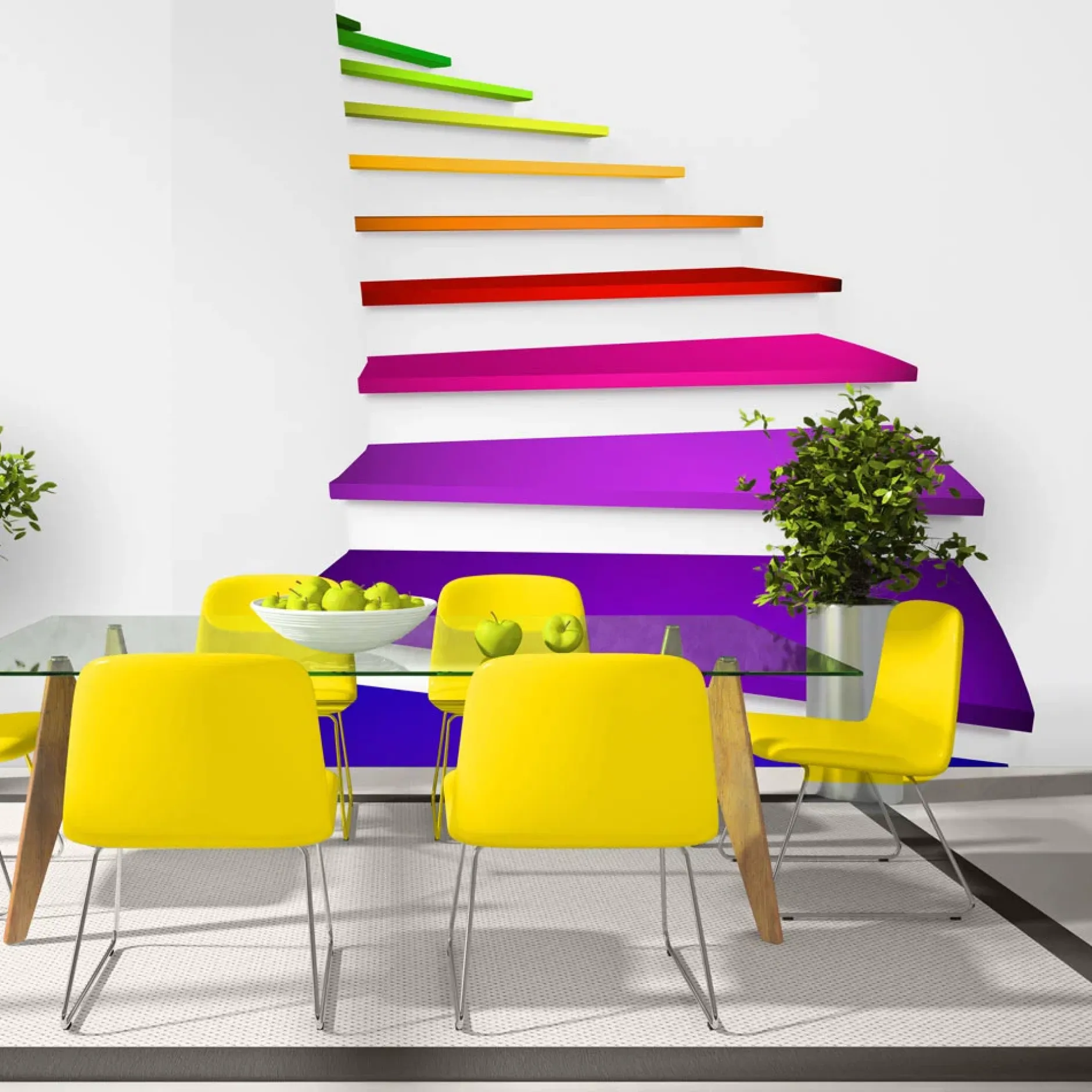 Tapete 'Rainbow Stairs'