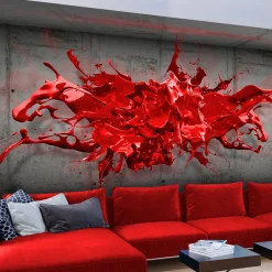 Tapete 'Red Ink Blot'