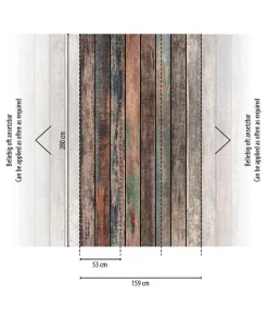 Tapete 'Rustic Planks' 159x280cm