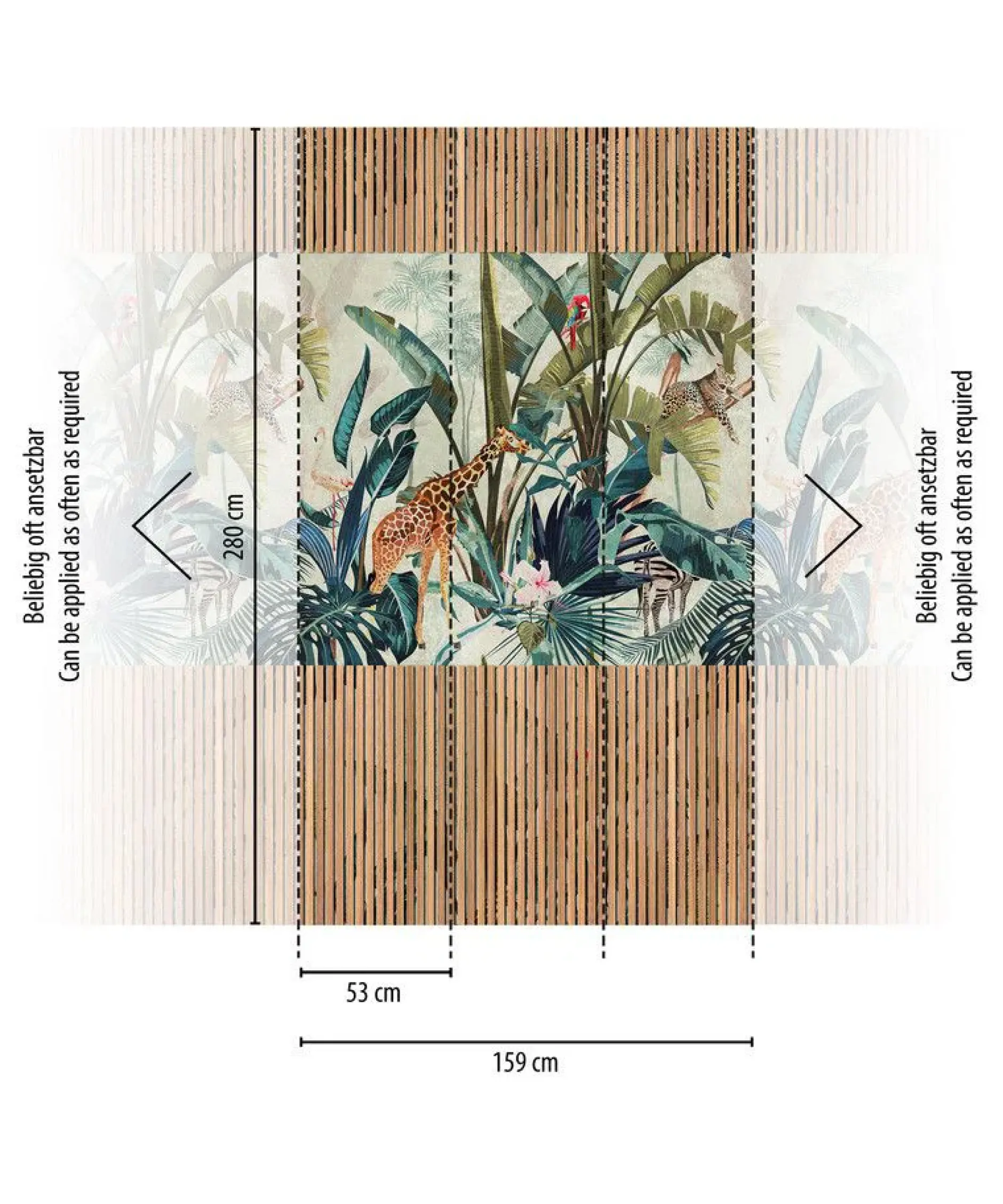 Tapete 'Safari Scene' 159x280cm