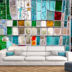 Tapete 'Sapphire Stained Glass'