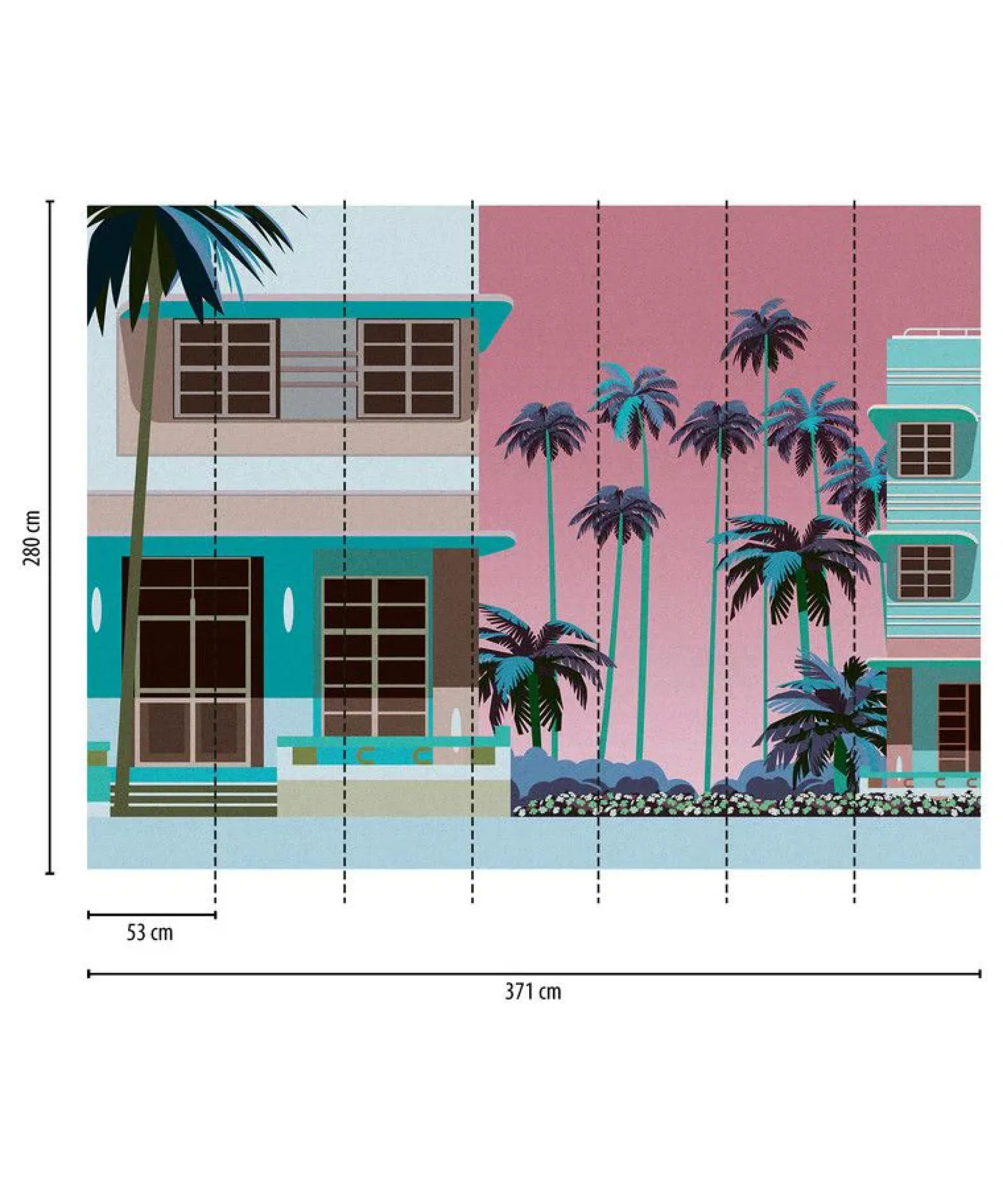 Tapete 'Soft Escapes' 371x280cm