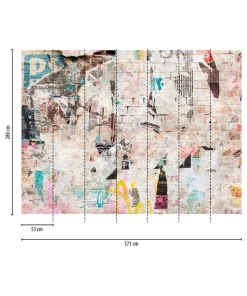 Tapete 'Street Layers' 371x280cm